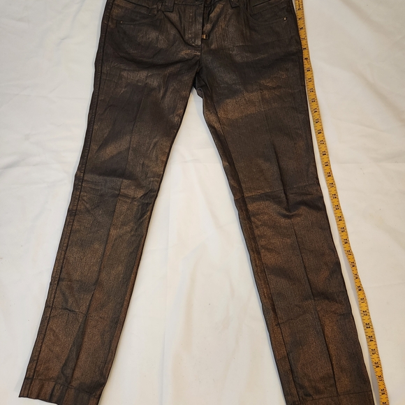 Dolce & Gabbana Shimmering Brown Straight Leg Pants - Picture 1 of 15